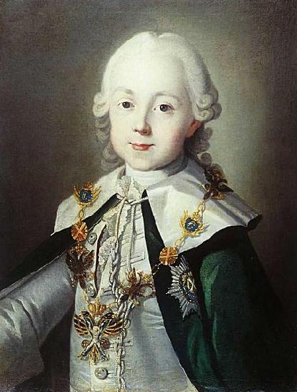  Portrait of Paul of Russia dressed as Chevalier of the Order of St. Andrew